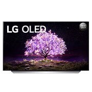 LG تلفزيون OLED مقاس 55 بوصة من مجموعة C1، بتصميم الشاشة السينمائية 4K وتقنية HDR السينمائية ومنصة WebOS الذكية وميزة تعتيم البكسل ThinQ AI, مظهر أمامي, OLED55C1PVA, thumbnail 2