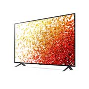 LG تلفزيون NanoCell 65 بوصة من مجموعة NANO90، بتصميم الشاشة السينمائية 4K بتقنية HDR ومنصة WebOS الذكية مع تقنية ThinQ AI, رؤية جانبية بزاوية 30 درجة مع صورة بينية, 65NANO90VPA, thumbnail 5