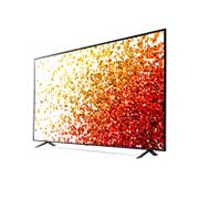 LG تلفزيون NanoCell 86 بوصة من مجموعة NANO90، بتصميم الشاشة السينمائية 4K بتقنية HDR ومنصة WebOS الذكية مع تقنية ThinQ AI, رؤية جانبية بزاوية 30 درجة مع صورة بينية, 86NANO90VPA, thumbnail 5