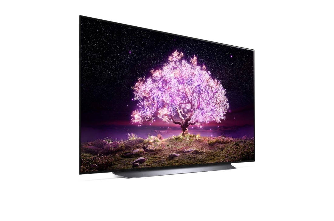 LG تلفزيون OLED مقاس 77 بوصة من مجموعة C1، بتصميم الشاشة السينمائية 4K وتقنية HDR السينمائية ومنصة WebOS الذكية وميزة تعتيم البكسل ThinQ AI, مظهر يوضح الفتح باستخدام نقرة على المساحة السحرية, OLED77C1PVB, thumbnail 7