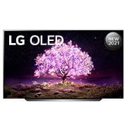 LG تلفزيون OLED 83 بوصة من مجموعة C1، بتصميم الشاشة السينمائية 4K وتقنية HDR السينمائية ومنصة WebOS الذكية وميزة تعتيم البكسل ThinQ AI, مظهر أمامي, OLED83C1PVA, thumbnail 2