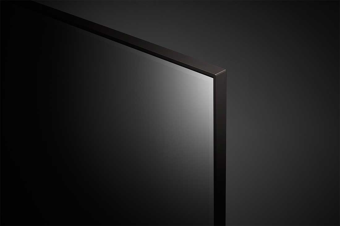 LG تلفزيون UHD مقاس 86 بوصة من مجموعة UP80 من إل جي، بتصميم الشاشة السينمائية وتقنية 4K Cinema HDR ومنصة webOS الذكية وتقنية ThinQ AI, رؤية مقربة للوحة, 86UP8050PVB, thumbnail 10