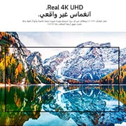 LG تلفزيون UHD 4K 70 بوصة من مجموعة UP75 مع تقنية 4K HDR النشطة ومنصة webOS الذكية وتقنية ThinQ AI, شاشة تلفاز تصور مشهد الجبل والبحيرة مكبرة, 70UP7550PVD, thumbnail 2