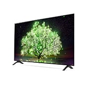 LG تلفزيون ال جي OLED مقاس 55 بوصة من مجموععة A1 مع 4K HDR ونظام التشغيل webOS22 ومزودة بتقنية ThinQ AI., مظهر جانبي - 30 درجة, OLED55A1PVA, thumbnail 6