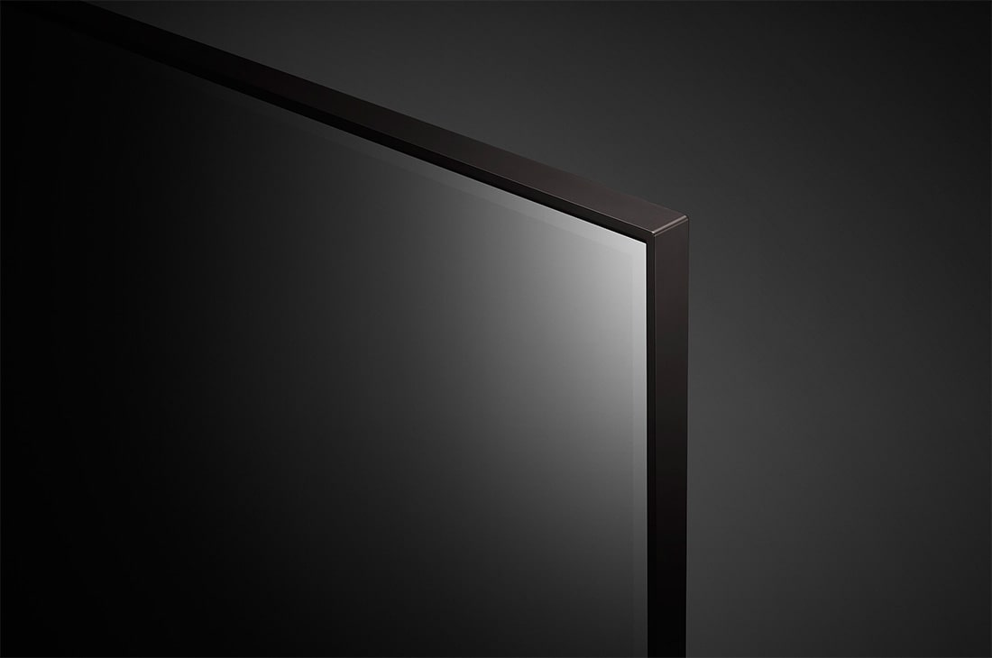 LG تلفزيون UHD 75 بوصة من مجموعة UP80، تصميم الشاشة السينمائية 4K Active HDR WebOS Smart مع تقنية ThinQ AI, رؤية مقربة للوحة, 75UP8050PVB, thumbnail 10