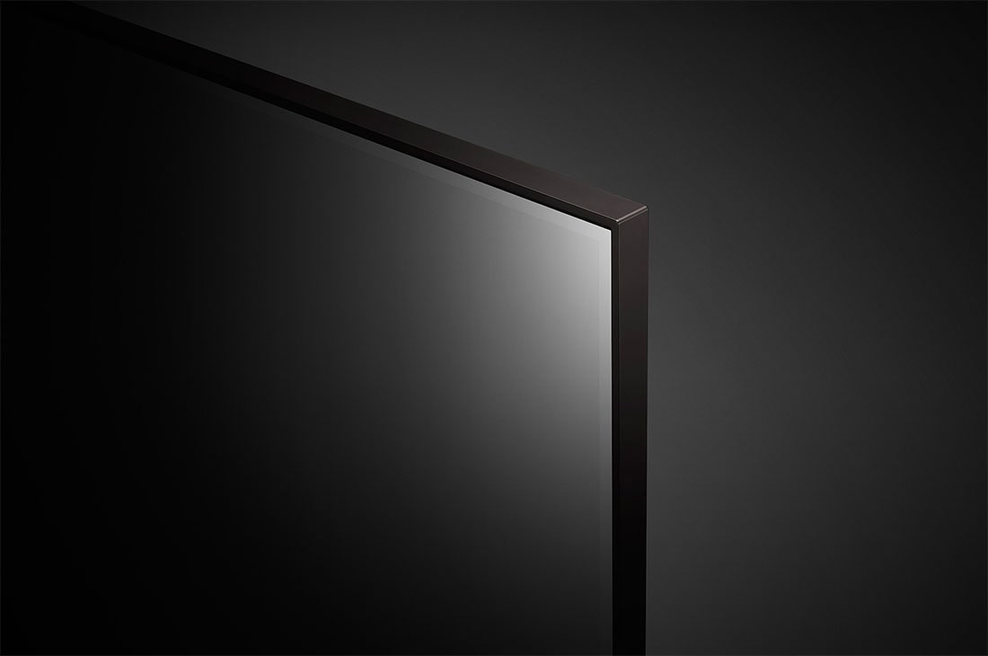 LG تلفزيون UHD 70 بوصة من مجموعة UP80 من إل جي، بتصميم الشاشة السينمائية وتقنية HDR 4K النشطة ومنصة webOS الذكية وتقنية ThinQ AI, رؤية مقربة للوحة, 70UP8050PVB, thumbnail 10