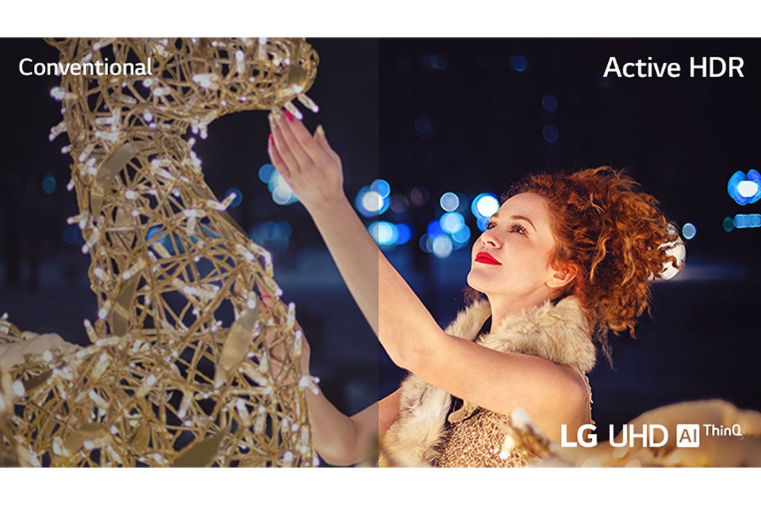 LG تلفزيون UHD 65 بوصة من مجموعة UP75 مع تقنية 4K HDR النشطة ومنصة webOS الذكية وتقنية ThinQ AI, active HDR, 65UP7550PVG, thumbnail 3