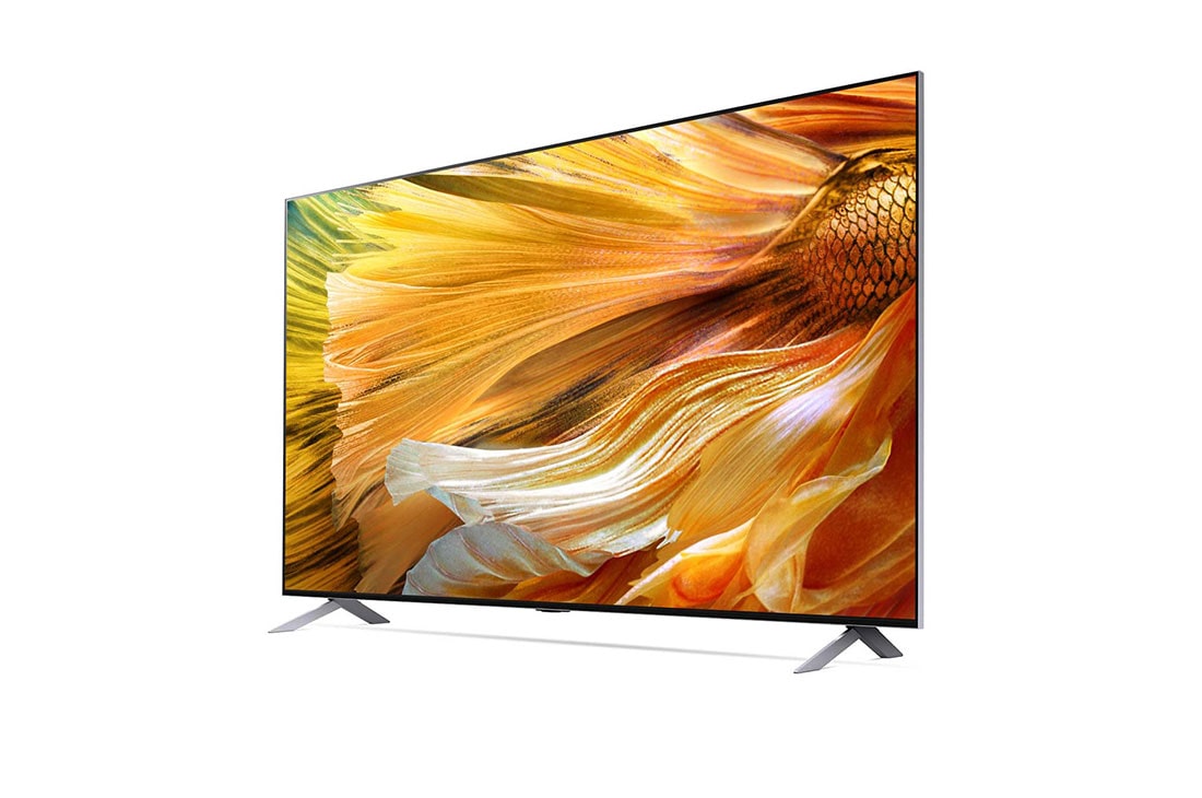 LG تلفزيون QNED 75 بوصة من مجموعة QNED90، تصميم شاشة سينمائية 4K بتقنية HDR السينمائية ومنصة WebOS الذكية وميزة تقنية ThinQ AI Mini LED, مظهر جانبي + 30 درجة مع ملء الصورة, 75QNED90VPA, thumbnail 5