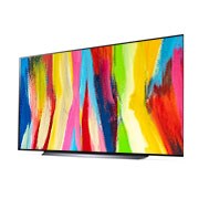 LG تلفزيون C2 بحجم 83 بوصة من LG , مظهر جانبي بزاوية طفيفة , OLED83C26LA, thumbnail 2