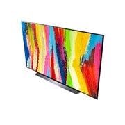 LG تلفزيون C2 بحجم 83 بوصة من LG , مظهر بزاوية من الجانب العلوي, OLED83C26LA, thumbnail 9