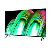 LG تلفزيون ال جي OLED مقاس 65 بوصة من مجموععة A2 مع 4K HDR ونظام التشغيل webOS22 ومزودة بتقنية ThinQ AI., منظر جانبي بزاوية طفيفة , OLED65A26LA, thumbnail 2
