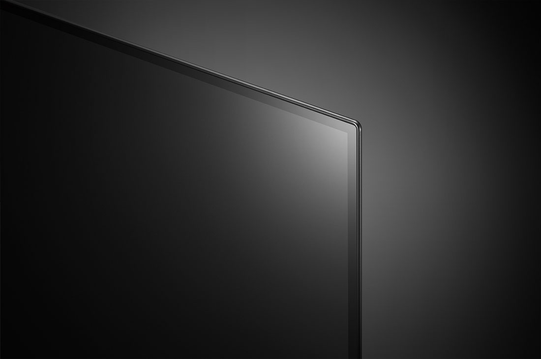 LG تلفزيون ال جي OLED evo مقاس 48 بوصة من سلسلة C2 مع 4K HDR ونظام التشغيل webOS22 ومزودة بتقنية ThinQ AI., صورة مقربة للحافة العلوية فائقة الرقة , OLED48C26LA, thumbnail 11