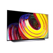 LG تلفاز LG OLED مقاس 55 بوصة من سلسلة CS ، مع HDR (النطاق الديناميكي العالي) السينمائي بدقة 4K تصميم سينمائى والمزوّد بإمكانية تعتيم البكسل بتقنية AI ThinQ للتلفزيون الذكي بنظام التشغيل WebOS, منظر يوضح شاشة عرض واسعة, OLED55CS6LA, thumbnail 6