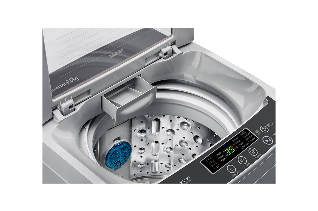 LG غسالة تحميل علوي 9 كغم عاكس ذكي، TurboDrum من إل جي, T9085NDKVH, thumbnail 6