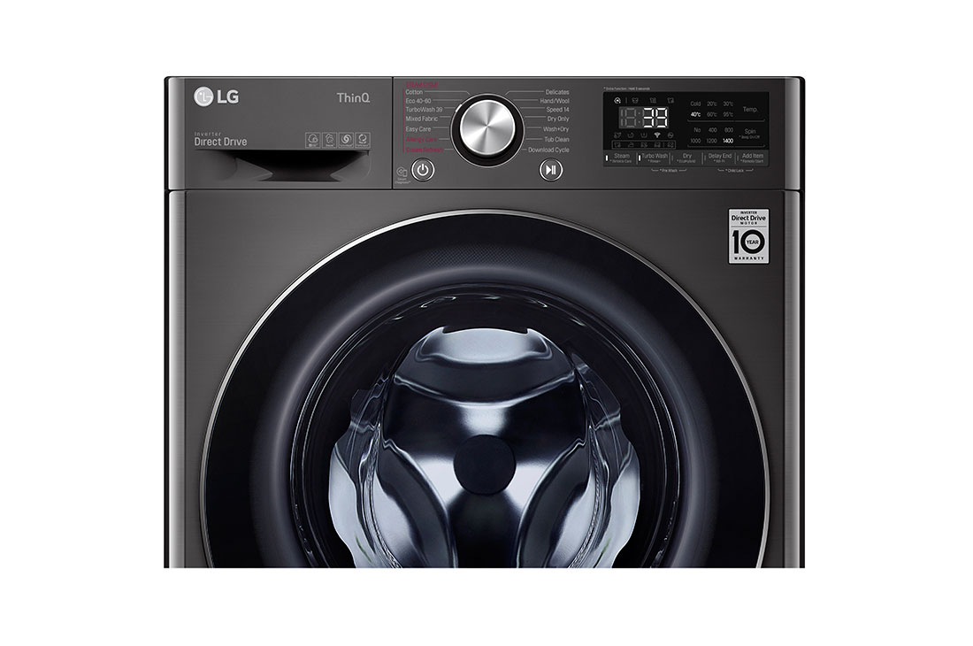 LG غسالة ومجففة 10.5/7 كجم، تقنية AI DD، تقنية البخار, غسالة ومجففة 10.5/7 كجم، سعة أكبر، تقنية AI DD، تقنية البخار، تقنية ThinQ, F4V9RCP2E, thumbnail 4