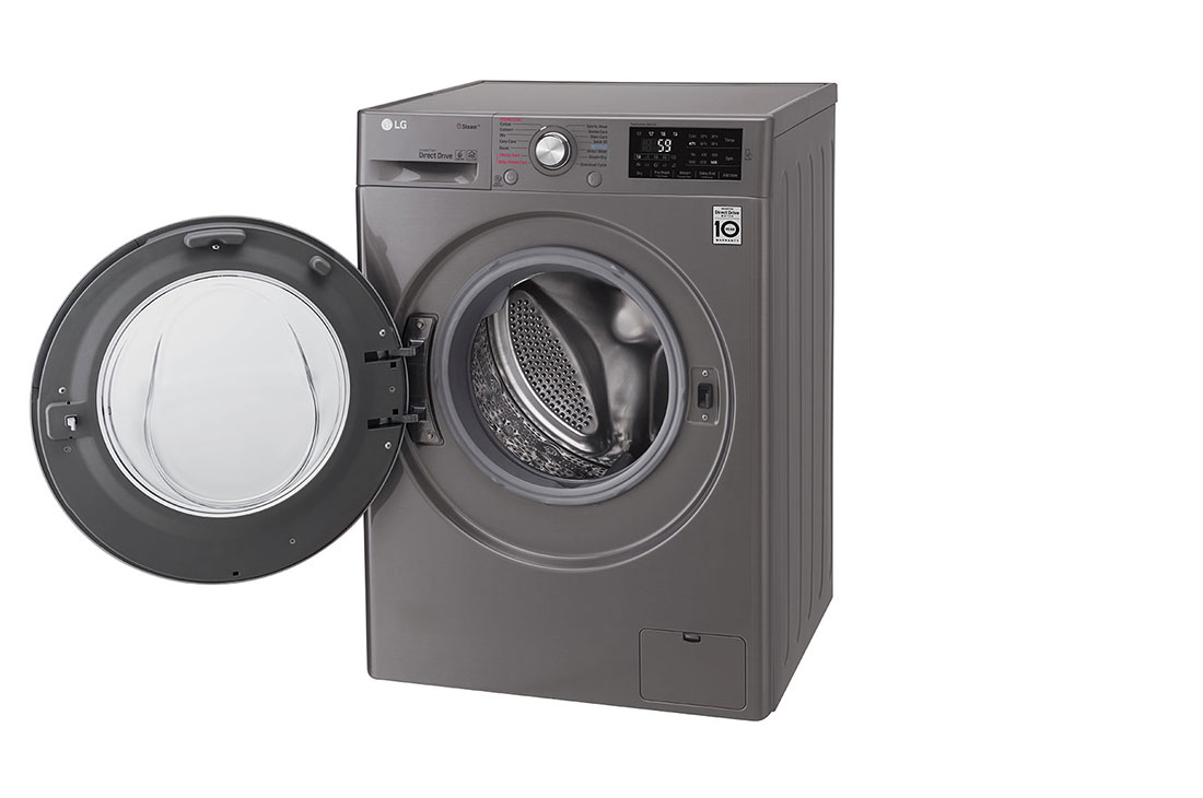 LG غسالة تحميل أمامي 8 كجم، محرك الدفع المباشر 6 حركات، إمكانية إضافة قطع الغسيل، ™Smart Diagnosis, F4J5TNP7S, thumbnail 13