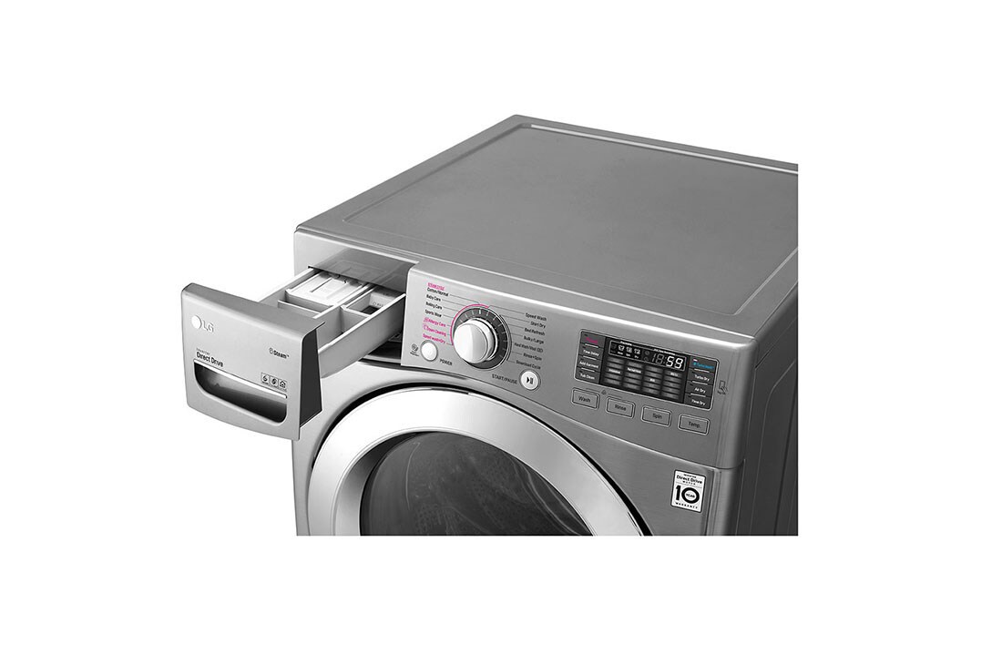 LG إل جي ™TWINWash ، غسالة ومجففة 21.5/10 كجم، محرك الدفع المباشر 6 حركات، تقنية ™TrueSteam، تقنية ThinQ, F0K2CHK2T2_FF70E1UDNK12, thumbnail 6