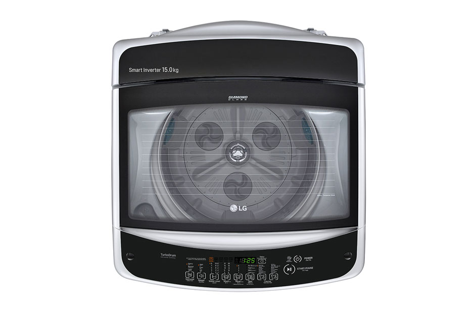 LG غسالة تحميل علوية، 12 كجم، تحكم ذكي في العاكس، حركة ذكية، تقنية ™TurboDrum™، Smart Diagnosis, T1266NEFTF, thumbnail 3