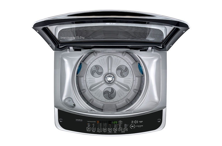 LG غسالة تحميل علوية، 12 كجم، تحكم ذكي في العاكس، حركة ذكية، تقنية ™TurboDrum™، Smart Diagnosis, T1266NEFTF, thumbnail 4