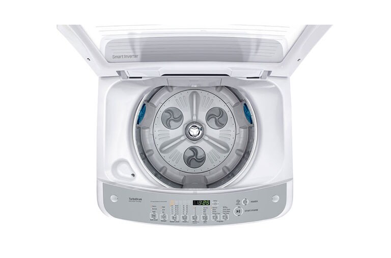 LG غسالة تحميل علوية، 12 كجم، تحكم ذكي في العاكس، حركة ذكية، تقنية ™TurboDrum™، Smart Diagnosis, T1266NEFT, thumbnail 4