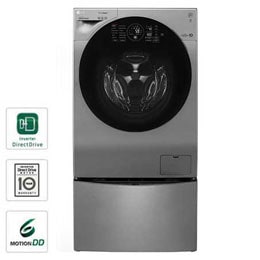إل جي ™TWINWash ، غسالة12.5كغم، محرك الدفع المباشر 6 حركات، تقنية ™TrueSteam، تقنية ThinQ2