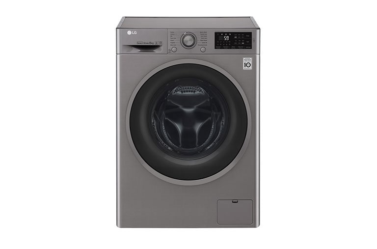 LG  غسالة ومجففة، 5/8 كجم، محرك الدفع المباشر 6 حركات، إمكانية إضافة قطع الغسيل، تقنية ThinQ, F4J6TMP8S, thumbnail 1