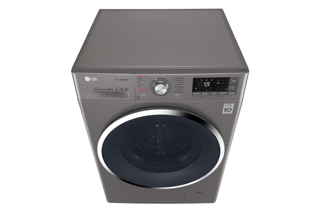 LG  غسالة ومجففة، 5/8 كجم، محرك الدفع المباشر 6 حركات، إمكانية إضافة قطع الغسيل، TrueSteam™، ThinQ, F4J7THP8S, thumbnail 10