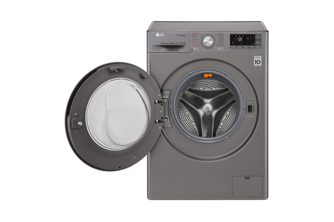 LG  غسالة ومجففة، 5/8 كجم، محرك الدفع المباشر 6 حركات، إمكانية إضافة قطع الغسيل، TrueSteam™، ThinQ, F4J7THP8S, thumbnail 2