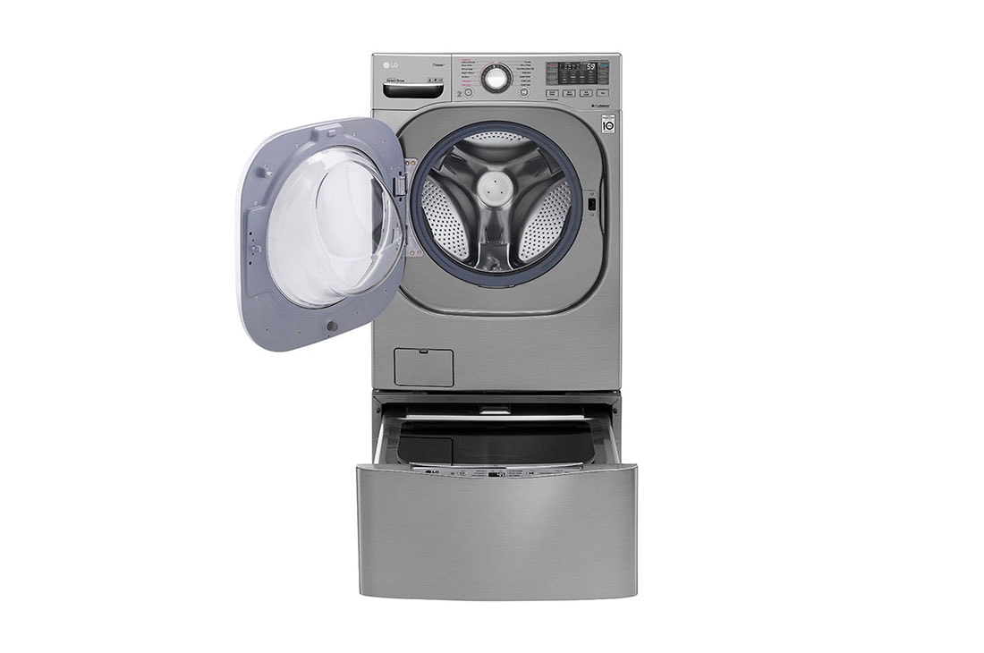 LG إل جي ™TWINWash ، غسالة ومجففة، 23.5/11 كجم، محرك الدفع المباشر 6 حركات، تقنية ™TrueSteam، تقنية ThinQ, F0K1CHK2T2_FF70E1UDNK12, thumbnail 7