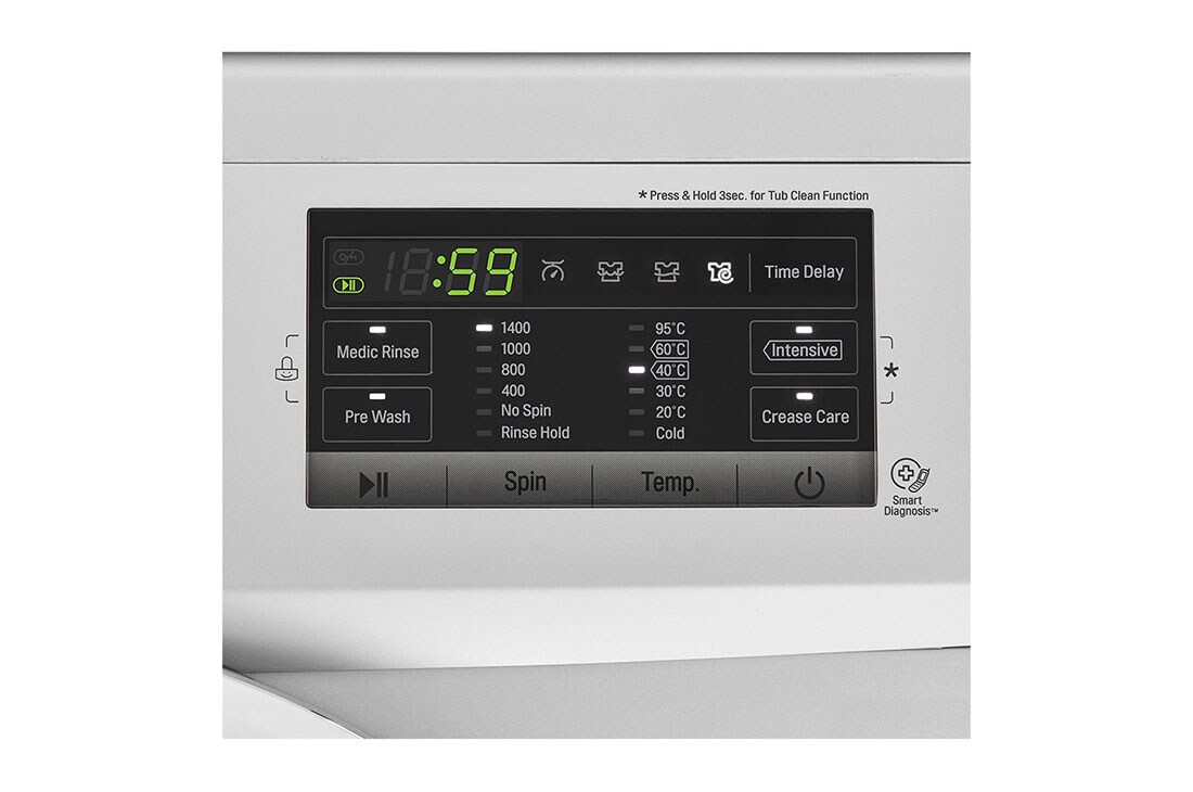 LG غسالة تحميل أمامي 8كجم، محرك الدفع المباشر 6 حركات، تقنية العمل بالبخار, FH4G7TDY5, thumbnail 9