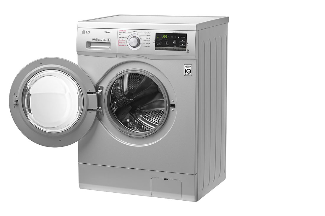 LG غسالة تحميل أمامي 8كجم، محرك الدفع المباشر 6 حركات، تقنية العمل بالبخار, FH4G7TDY5, thumbnail 14