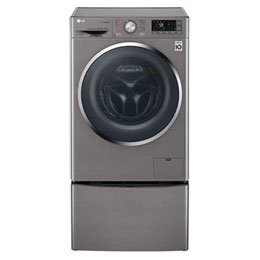 إل جي ™TWINWash ، غسالة ومجففة، 7/12.5 كجم، محرك يعمل بالدفع المباشر 6 حركات، تقنية ™TrueSteam، تقنية ThinQ2