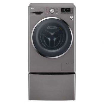إل جي ™TWINWash ، غسالة ومجففة، 7/12.5 كجم، محرك يعمل بالدفع المباشر 6 حركات، تقنية ™TrueSteam، تقنية ThinQ1