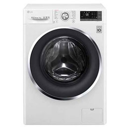 غسالة ، 9 كجم، محرك الدفع المباشر 6 حركات، تقنية العمل بالبخار، إمكانية إضافة قطع الغسيل، تقنية ThinQ2