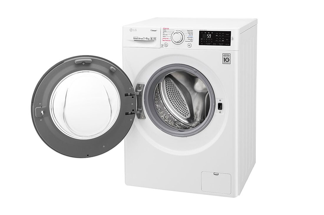 LG غسالة ومجففة، 4/7 كجم، محرك الدفع المباشر 6 حركات، تقنية العمل بالبخار، إمكانية إضافة قطع الغسيل، تقنية ThinQ, F2J6HGP2W, thumbnail 15