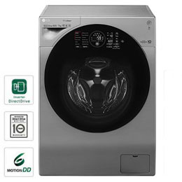  غسالة ومجففة، 7/10 كجم، محرك الدفع المباشر 6 حركات، إمكانية إضافة قطع الغسيل، TrueSteam™، ThinQ2