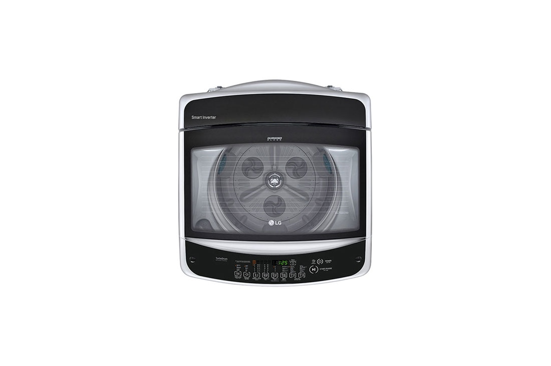 LG غسالة تحميل علوي 12كغم لون سيلفر TurboDrum من إل جي, T1788NEHTE, thumbnail 3