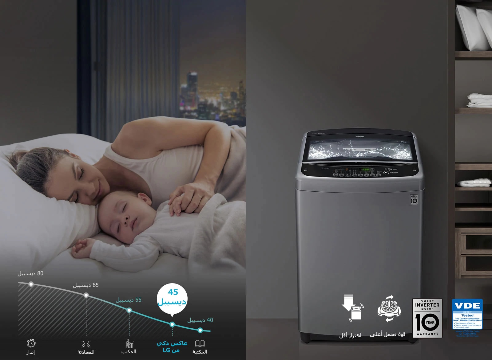 ™LoDecibel صوت واهتزاز أقل