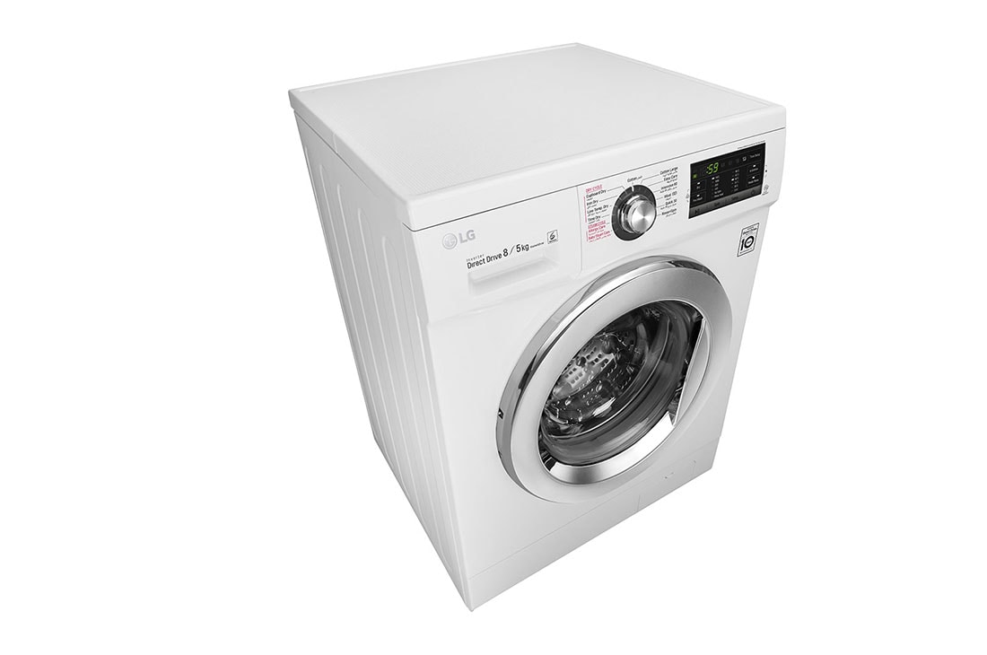 LG غسالة ومجففة لون أبيض حجم 8 كجم من إل جي, غسالة ومجففة، 5/8 كجم، محرك الدفع المباشر بتقنية الست حركات، تقنية العمل بالبخار، تقنية التشخيص الذكي™, FH4G6TDG2, thumbnail 9