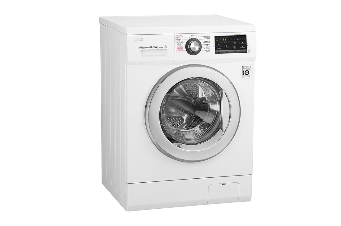 LG غسالة ومجففة لون أبيض حجم 8 كجم من إل جي, غسالة ومجففة، 5/8 كجم، محرك الدفع المباشر بتقنية الست حركات، تقنية العمل بالبخار، تقنية التشخيص الذكي™, FH4G6TDG2, thumbnail 11