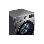 LG غسالة ومجففة 13/8 كجم، الذكاء الاصطناعي، تيربو ووش, صورة تفصيلية للزجاج المقوى, F15L9DGD, thumbnail 6