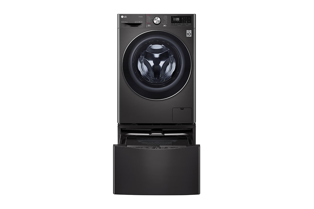 LG ™TWINWash من إل جي، غسالة 12 كجم، دفع مباشر بتقنية الذكاء الاصطناعي™، محرك لدفع المباشر 6حركات، تقنية البخار™، تقنية ThinQ, F4V9RWP2E_F8K5XNK9, F4V9RWP2E_F8K5XNK9