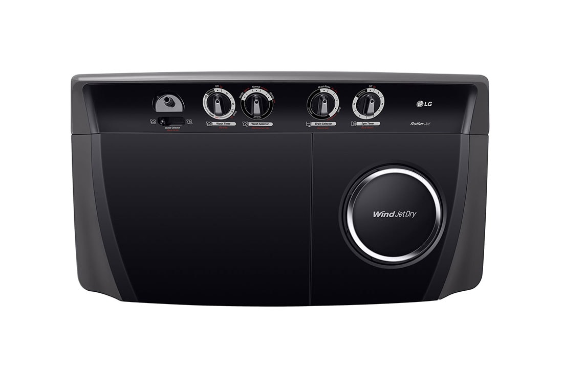 LG غسالة بحوضين لون أسود 16 كجم تقنية Roller Jet إل جي, P2061NT, P2061NT, thumbnail 7