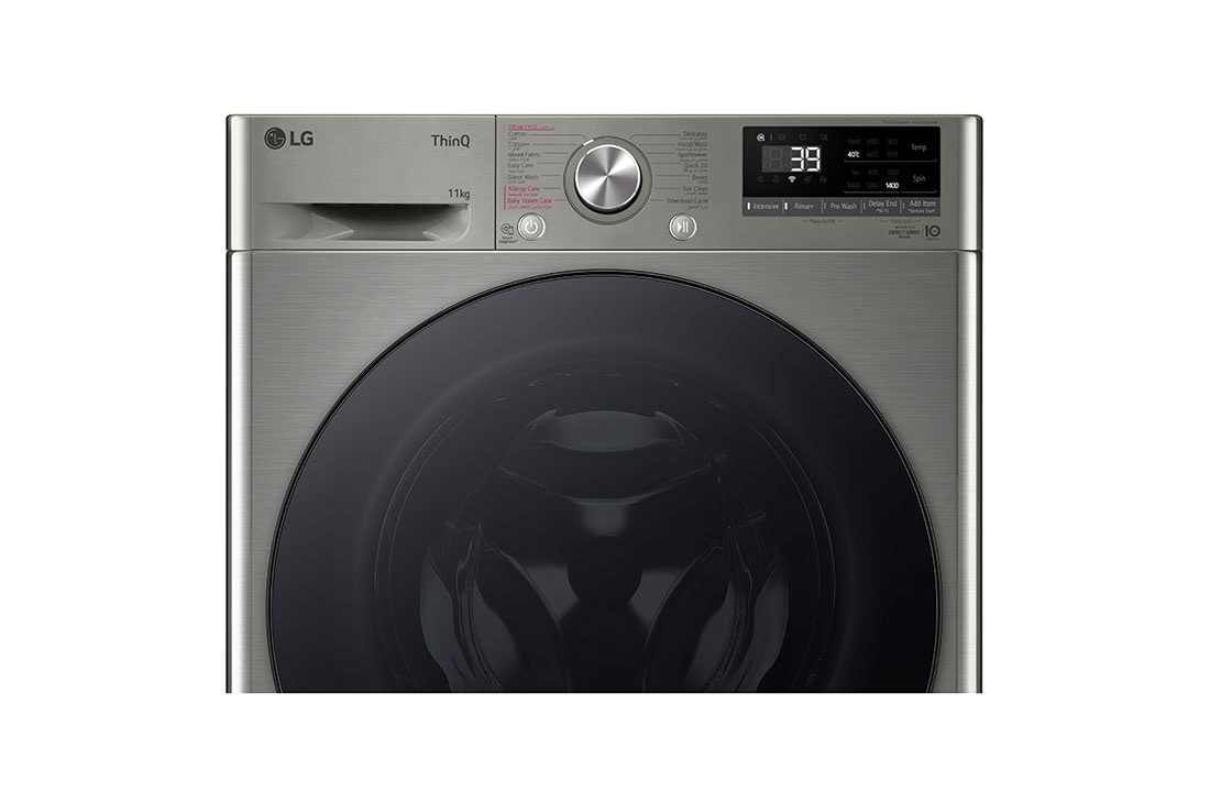 LG غسالة إل جي حجم 11 كجم لون فضي مع تقنية Steam, Front_Panel_Detail, F4V5EYLYP, thumbnail 5