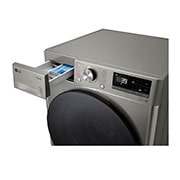 LG غسالة إل جي حجم 11 كجم لون فضي مع تقنية Steam, Top_Right_Drawer_Open_Detail, F4V5EYLYP, thumbnail 6