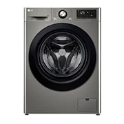 LG غسالة فيفاتشي من إل جي حجم 9 كيلو لون بلاتنيم, Front View, F4R3VYG6P, thumbnail 1