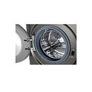LG غسالة فيفاتشي من إل جي حجم 9 كيلو لون بلاتنيم, Drum View, F4R3VYG6P, thumbnail 4