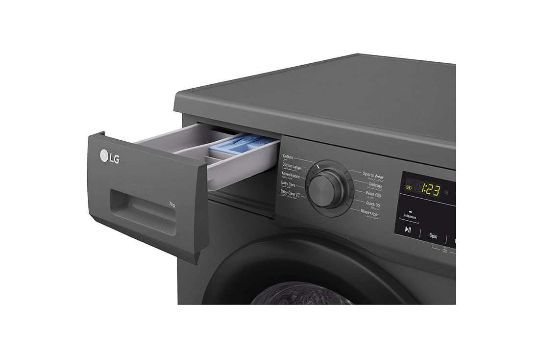 LG غسالة تحميل أمامي، 7كجم، محرك الدفع المباشر 6 حركات, F2J3HYL6J, F2J3HYL6J, thumbnail 5