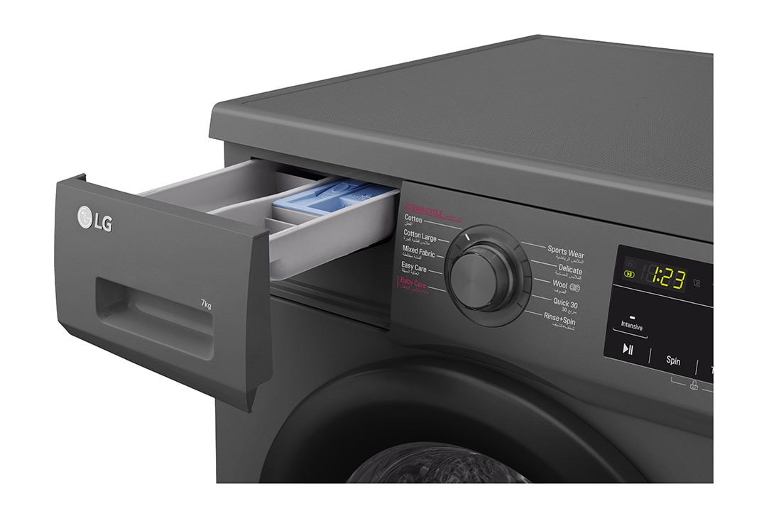 LG غسالة تحميل أمامي، 8كجم، محرك الدفع المباشر 6 حركات, F4J3TYG6J, F4J3TYG6J, thumbnail 5