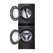 LG إل جي Washtower غسالة سعة 19 كجم ومجففة سعة 16 كجم, Front view Door open, W1S1CVK2EHM, thumbnail 3